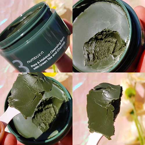 Hình ảnh minh họa củaSáp Tẩy Trang Sạch Mụn Đầu Đen Numbuzin No.3  Pore & Make Up Cleansing Balm With Green Tea And Charcoal 85g