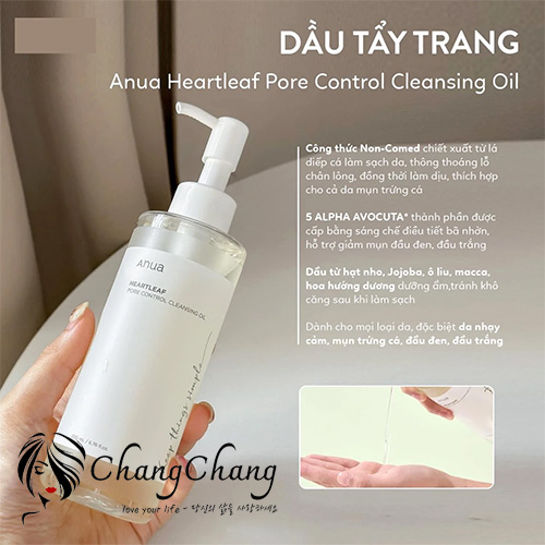 Hình ảnh minh họa củaDầu tẩy trang Anua Anua Heartleaf Pore Control Cleansing Oil 200ml