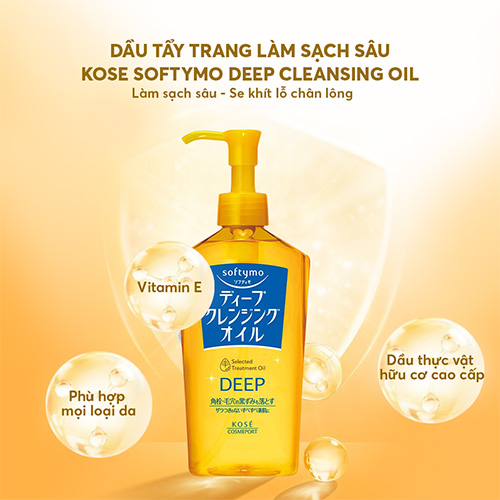 Hình ảnh minh họa củaDầu Tẩy Trang Kosé Softymo Làm Sạch Sâu Lỗ Chân Lông 230ml Deep Cleansing Oil