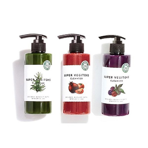 Hình ảnh minh họa củaSữa Rửa Mặt Rau Củ (Xanh) Byvibes Wonder Bath Dưỡng Ẩm Da 300ml Super Vegitoks Cleanser Green