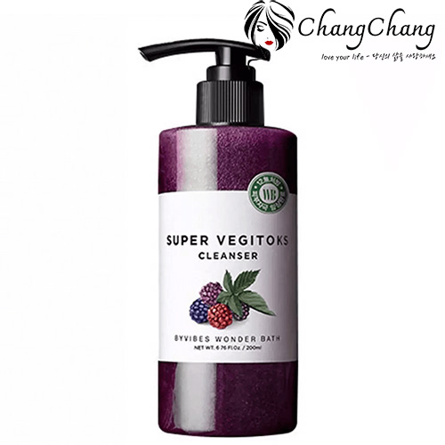 Hình ảnh minh họa củaSữa Rửa Mặt Rau Củ (Tím) Byvibes Wonder Bath Săn Chắc Da 300ml Super Vegitoks Cleanser Purple