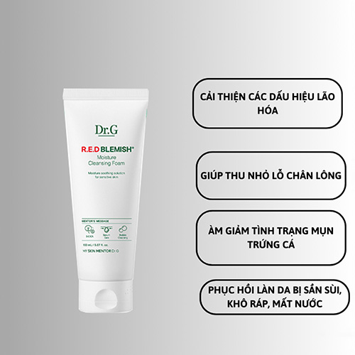 Hình ảnh minh họa củaSữa rửa mặt Dr.G Red Blemish Moisture Cleansing Foam 150ml