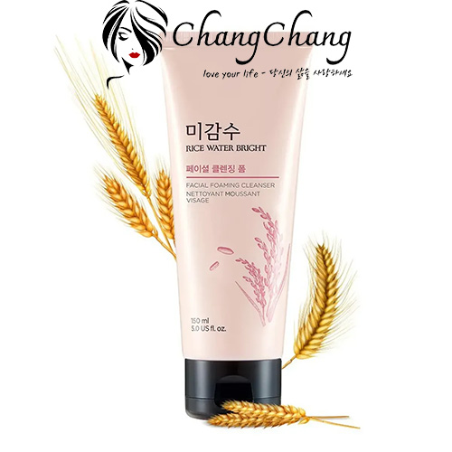 Sữa Rửa Mặt Làm Sạch Sáng Da THE FACE SHOP Rice Water Bright Facial Foaming Cleanser 150ml