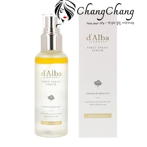 Xịt Khoáng Dưỡng ẩm, Căng Bóng Da d'Alba White Truffle First Spray Serum (Vàng)