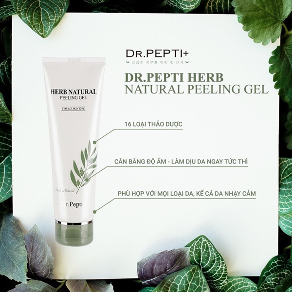 Hình ảnh minh họa củaTẩy Da Chết Mịn Và Sáng Da Dr.Pepti Herb Natural Peeling Gel