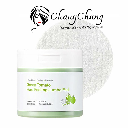 Toner Pad Cà Chua Xanh Sungboon Editor Green Tomato Pore Peeling Jumbo Pad 180ml/ 60 miếng