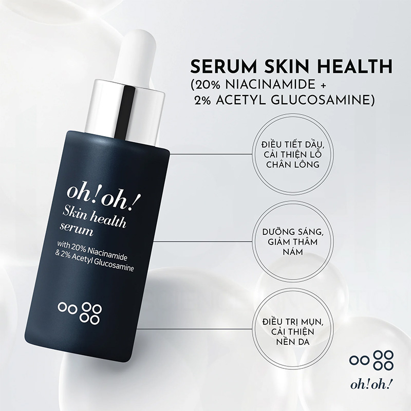 Hình ảnh minh họa củaSerum Dưỡng Sáng Da, Giảm Thâm Nám Oh!Oh! Skin Health Serum  (20% Niacinamide & 2% Acetyl Glucosamine)