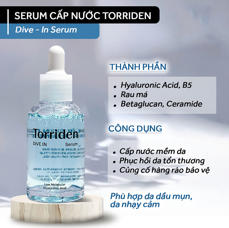 Hình ảnh minh họa củaSerum Torriden Dive In Cấp Ẩm Phục Hồi Da