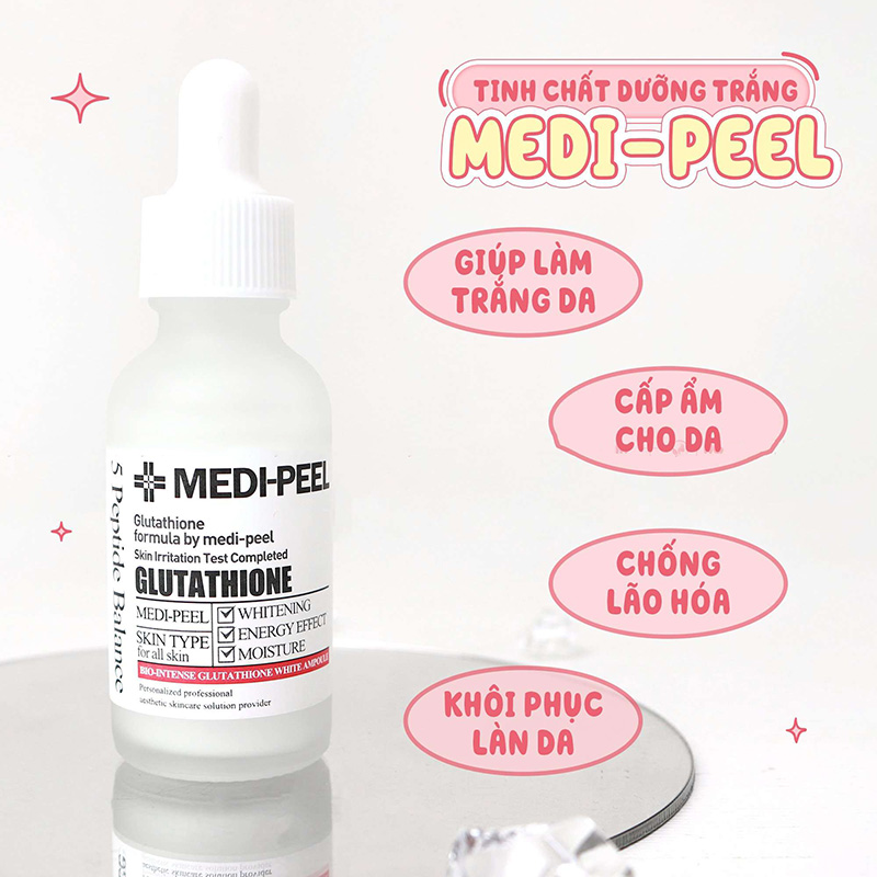 Hình ảnh minh họa củaSerum Medi-Peel Bio-Intense Glutathione 600 White Ampoule Trắng Da