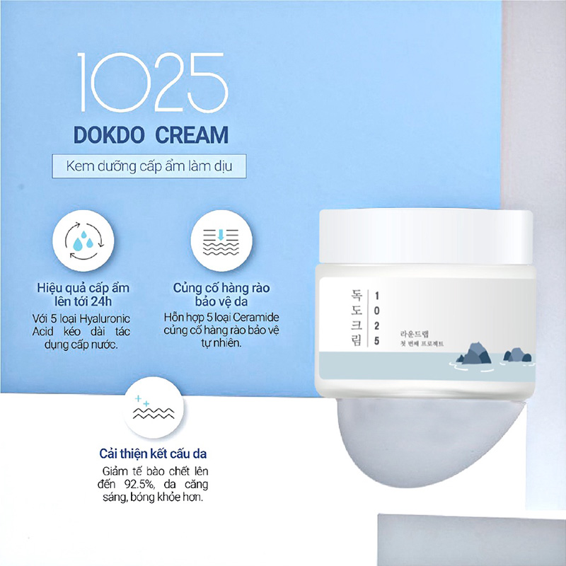 Hình ảnh minh họa củaKem Dưỡng Ẩm Round Lab 1025 Dokdo Cream