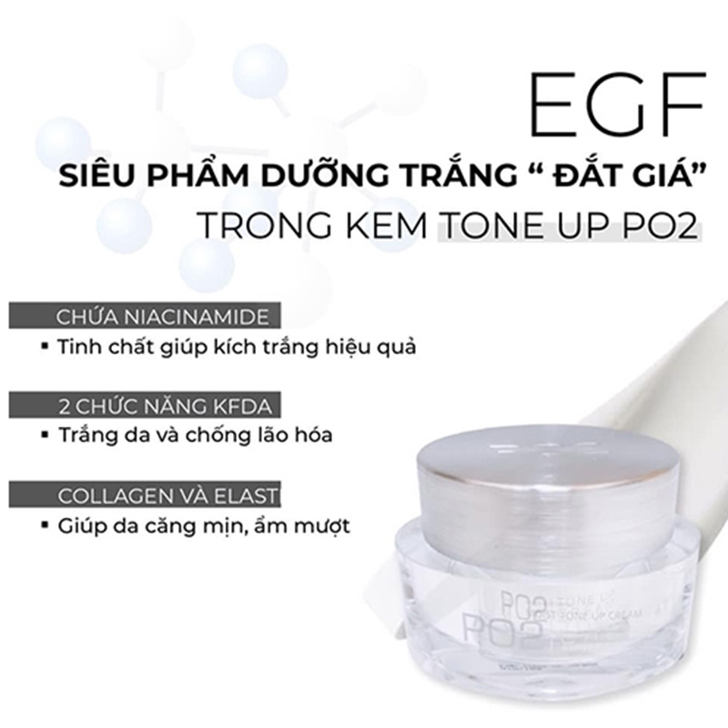 Hình ảnh minh họa củaKem Váng Sữa Dưỡng Trắng Da PO2 Tone Up Cream 50g