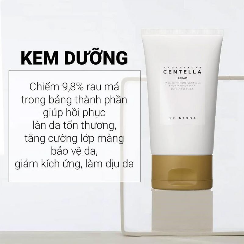 Hình ảnh minh họa củaKem Dưỡng Skin1004 Rau Má Dưỡng Ẩm, Phục Hồi Da 75g Madagascar Centella Asiatica Cream