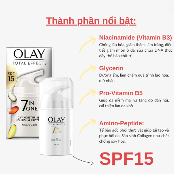 Hình ảnh minh họa củaKem Dưỡng Olay Total Effects 7 in 1 Day Moisturiser Nourish & Protect (Kem ngày)