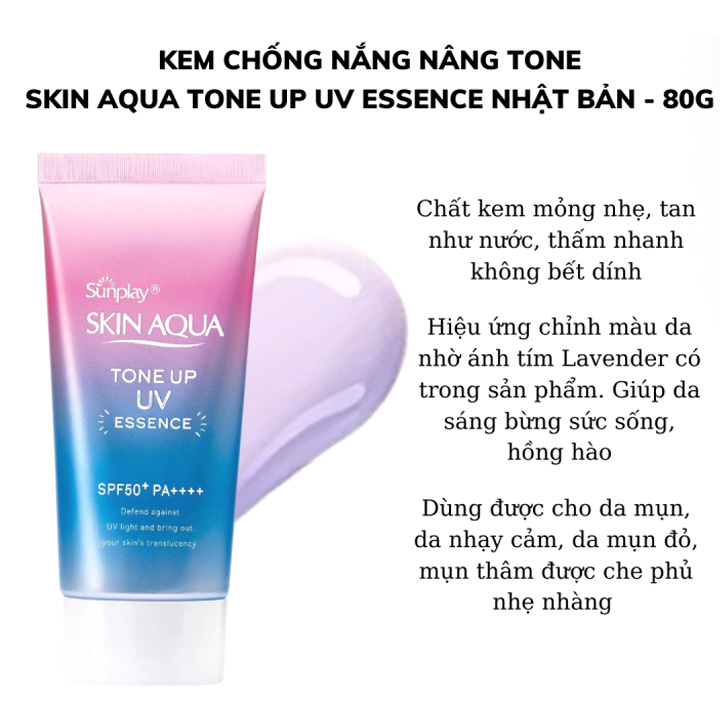 Hình ảnh minh họa củaKem Chống Nắng Skin Aqua Tone Up UV Essence 80g SPF 50+ PA++++