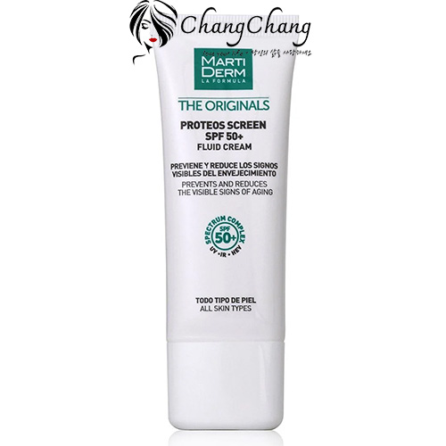 Kem Chống Nắng Phổ Rộng MartiDerm The Originals Proteos Screen SPF50+ Fluid Cream 40ml