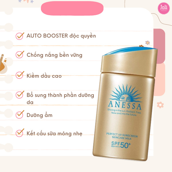 Hình ảnh minh họa củaKem Chống Nắng Anessa Perfect UV Skincare Milk 60ml SPF50+ PA++++ (vàng)