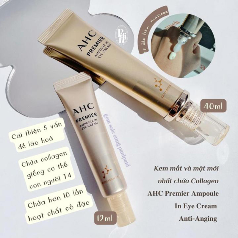 Hình ảnh minh họa củaKem Dưỡng Mắt AHC Premier Ampoule In Eye Cream Collagen T4