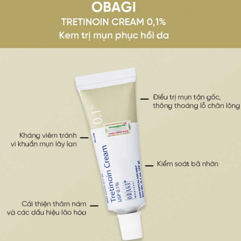 Hình ảnh minh họa củaKem Trị Mụn Nám Lão Hóa Obagi Tretinoin Cream 0,1%