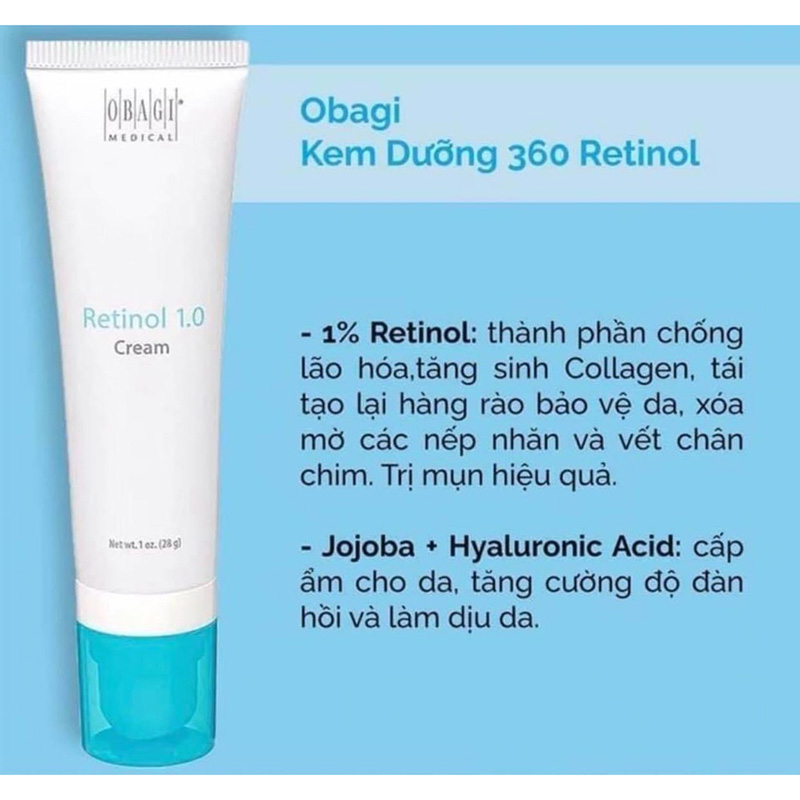 Hình ảnh minh họa củaKem Chống Lão Hóa Hỗ Trợ Trị Mụn Obagi Retinol 1.0%