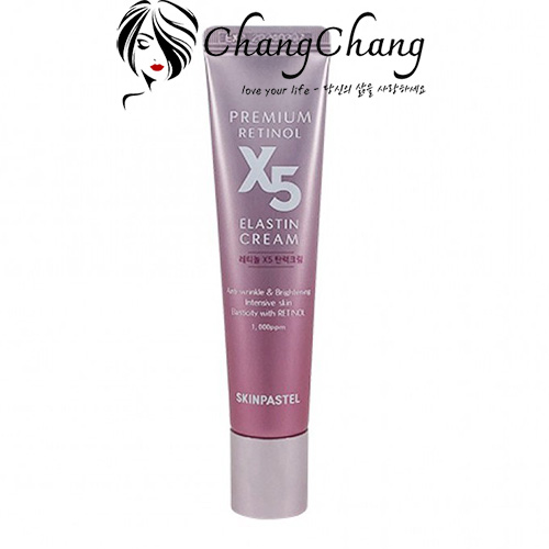 Kem Dưỡng Skinpastel 30ml Premium Retinol X5 Elastin Cream Hồng Chống Lão Hóa