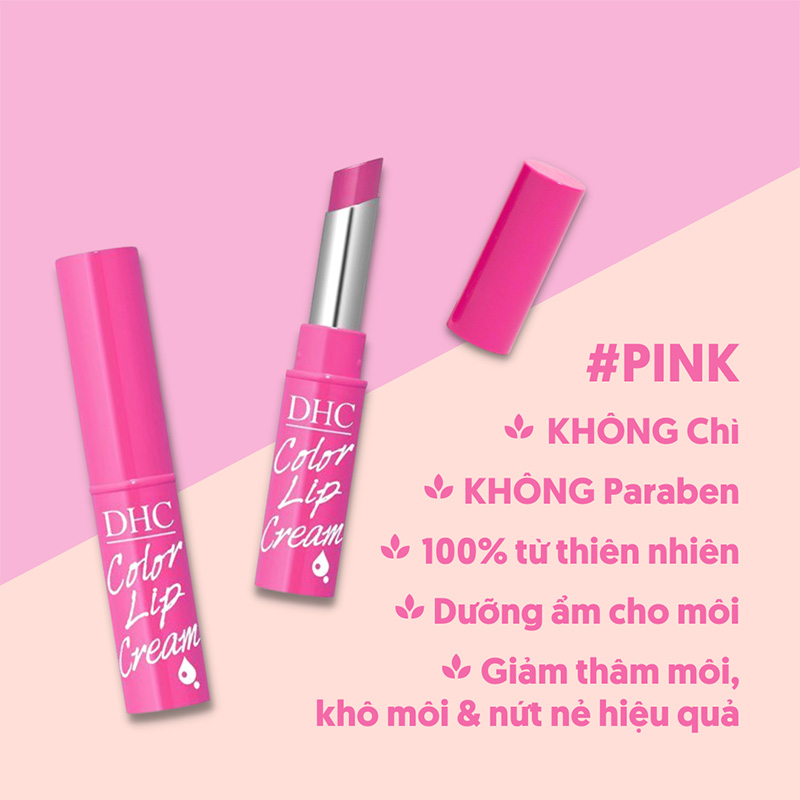 Hình ảnh minh họa củaSon Dưỡng Môi Có Màu DHC Color Lip Cream 1.5g Màu Hồng