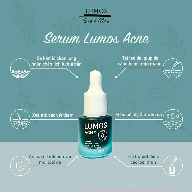 Hình ảnh minh họa củaSerum Lumos Acne hỗ trợ giảm mụn, giảm dầu nhờn