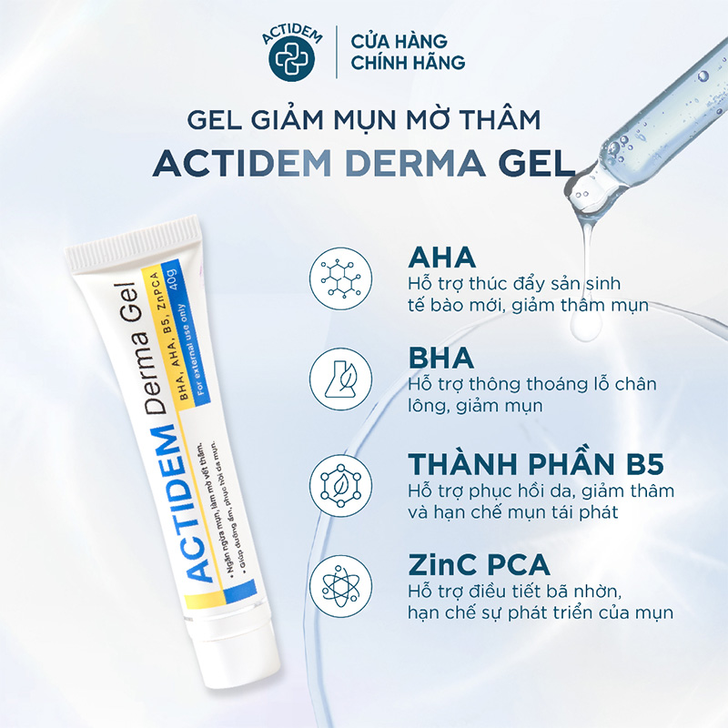 Hình ảnh minh họa củaGel Hỗ Trợ Giảm Mụn Giảm Thâm Actidem Derma