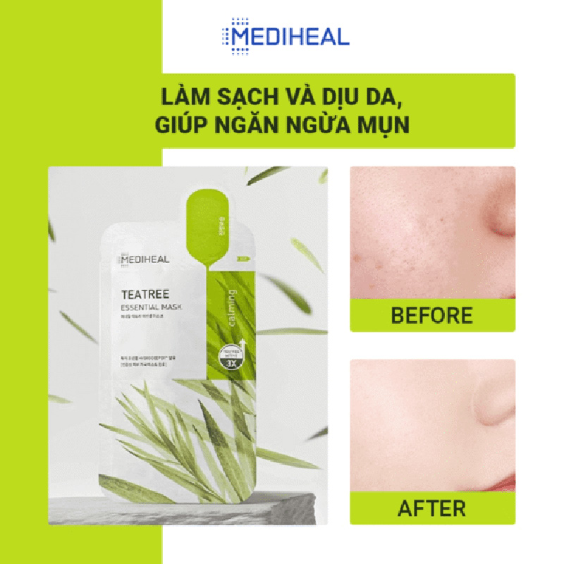 Hình ảnh minh họa củaMặt Nạ Mediheal Tinh Chất Tràm Trà Làm Dịu Da Giảm Mụn 25ml Teatree Essential Mask