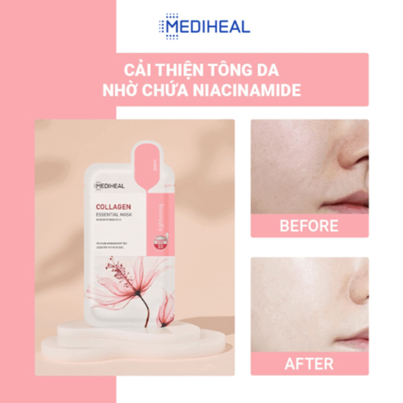 Hình ảnh minh họa củaMặt Nạ Mediheal Collagen Ngăn Ngừa Lão Hóa Da 24ml Collagen Essential Mask