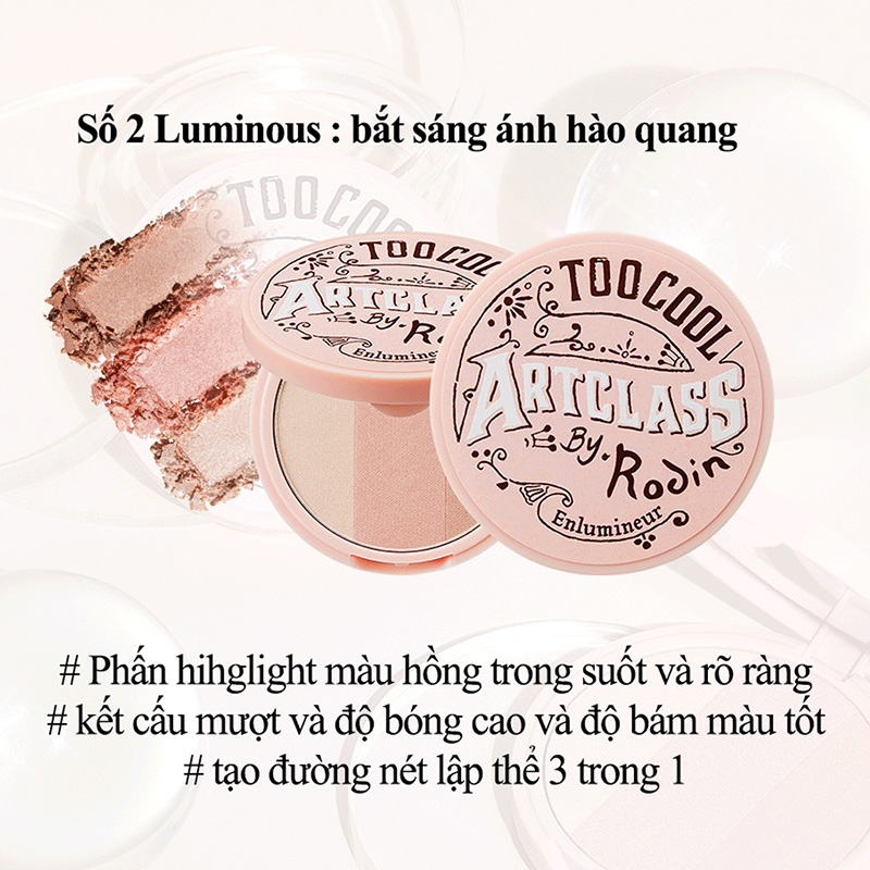 Hình ảnh minh họa củaPhấn Bắt Sáng 3 Màu Too Cool For School Art Class By Rodin Highlighter Màu Luminuos