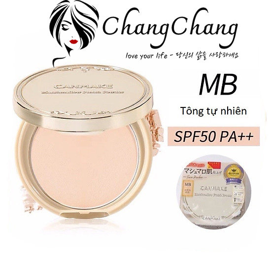 Phấn Phủ Nén Kiềm Dầu, Siêu Mịn Canmake Marshmallow Finish Powder SPF50 PA+++ Màu MB