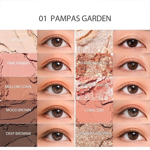 Hình ảnh minh họa củaPhấn Mắt 10 Ô Romand Better Than Palette 001 Pampas Garden