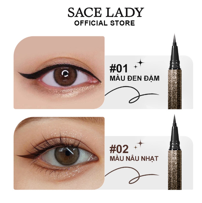 Hình ảnh minh họa củaKẻ mắt dạng nước lâu trôi Sace Lady Inky Black Eyeliner 1.2ml