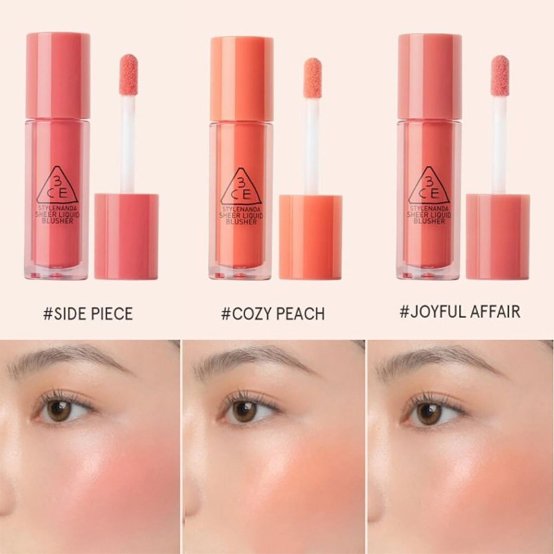 Hình ảnh minh họa củaMá Hồng Kem 3Ce Sheer Liquid Blusher Cozy Peach