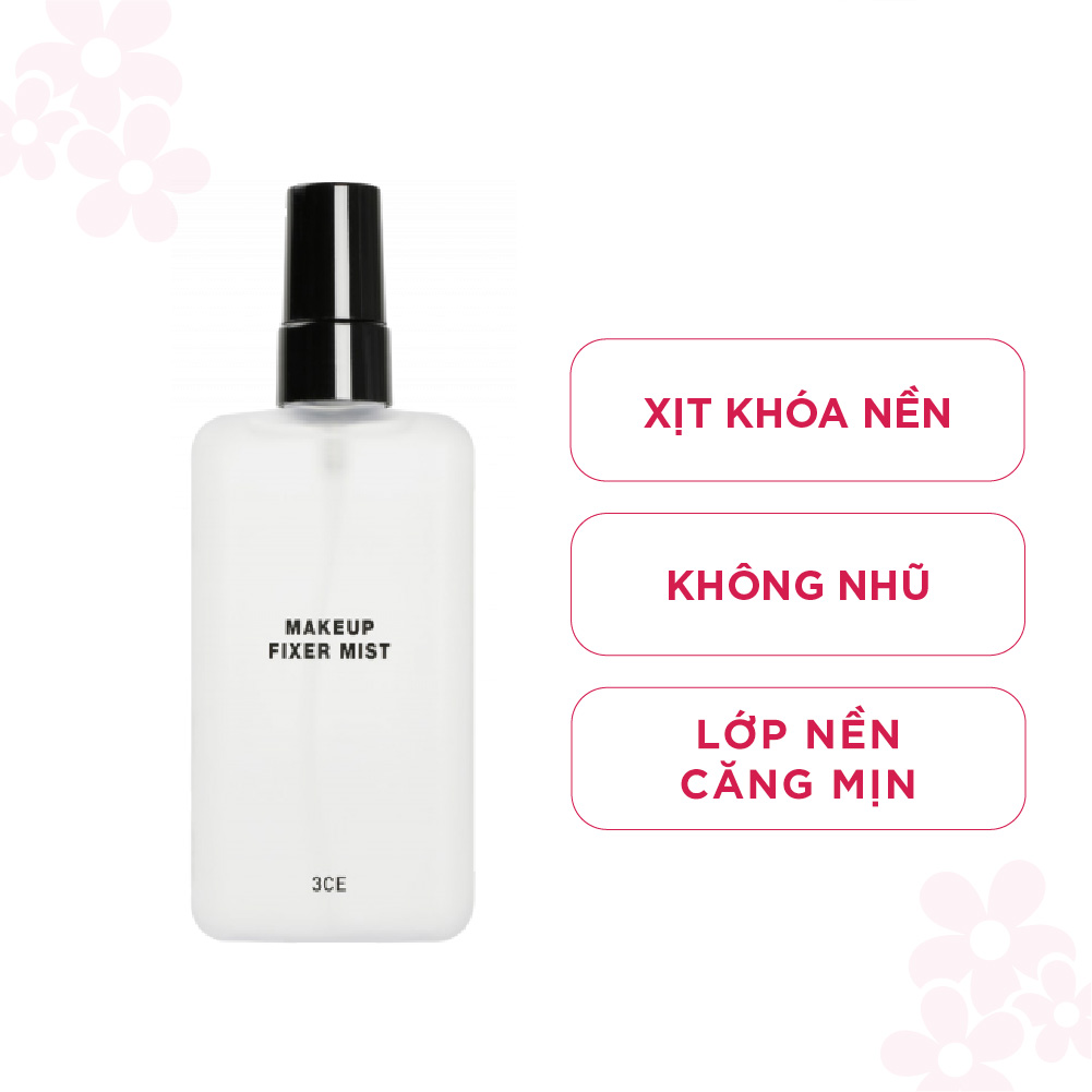 Hình ảnh minh họa củaXịt Khóa Nền 3CE Makeup Fixer Mist 100ml (Không Nhũ)