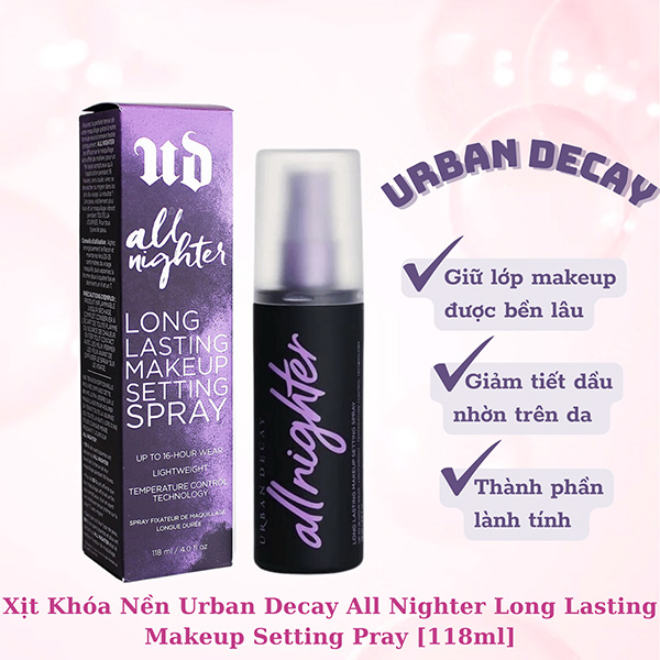 Hình ảnh minh họa củaXịt Khóa Nền Urban Decay All Nighter Long Lasting Makeup Setting Pray - 118ml