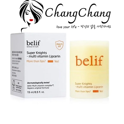 Dưỡng Mềm Môi Dạng Balm Ống Vặn Belif Super Knights Multi Vitamin Lipcerin 15ml