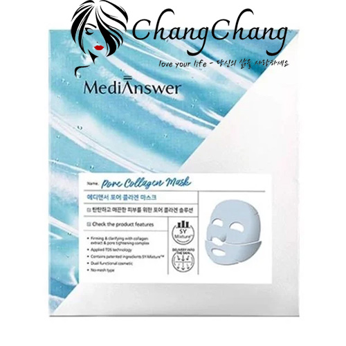 Mặt Nạ Thạch Medianswer Pore Collagen Mask Màu Xanh dương thu nhỏ lỗ chân lông