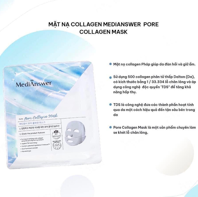 Hình ảnh minh họa củaMặt Nạ Thạch Medianswer Pore Collagen Mask Màu Xanh dương thu nhỏ lỗ chân lông