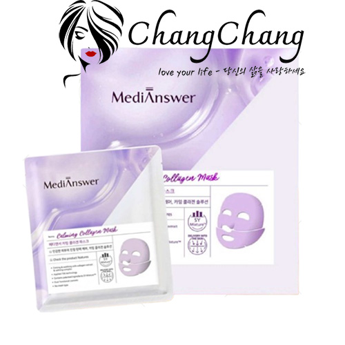 Mặt Nạ Thạch MediAnswer Calming Collagen Mask Màu Tím