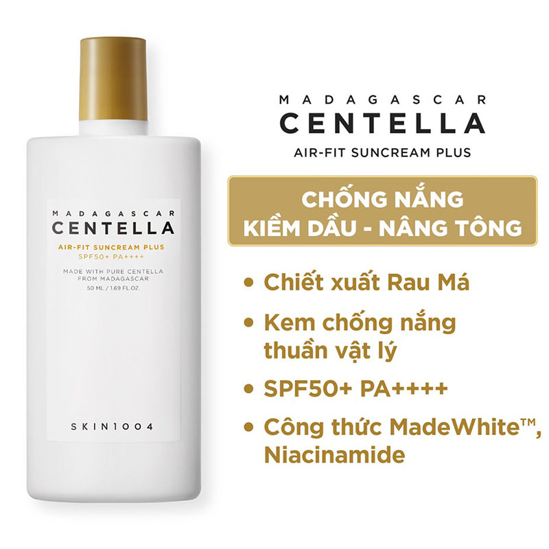 Hình ảnh minh họa củaKem Chống Nắng Vật Lý Skin1004 Madagascar Centella Air-Fit SunCream SPF50+ PA++++