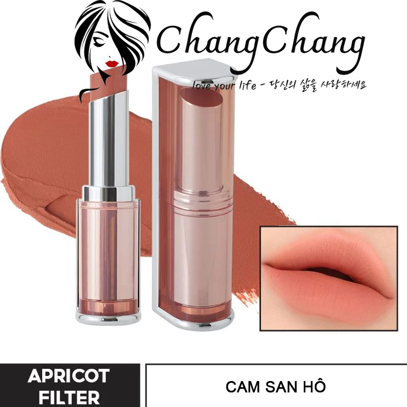 Hình ảnh minh họa củaSon Thỏi 3CE Blur Matte Lipstick - #Apricot Filter