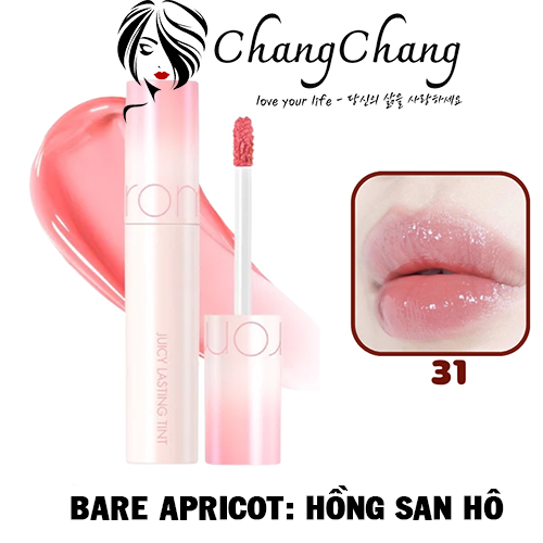 Son Tint Bóng Romand Juicy Lasting Tint #31 BARE APRICOT