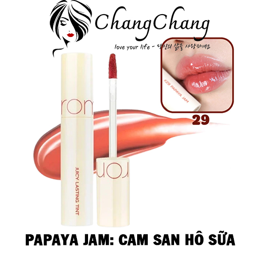 Son Tint Bóng Romand Juicy Lasting Tint #29 PAPAYA CHAM