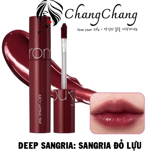 Son Tint Bóng Romand Juicy Lasting Tint #21 DEEP SANGRIA