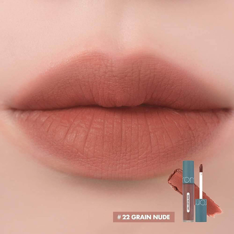 Hình ảnh minh họa củaSon Kem Lì Cực Nhẹ Môi Romand Zero Velvet Tint #22 GRAIN NUDE