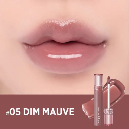 Hình ảnh minh họa của Son Bóng Thuần Chay Cho Môi Căng Mọng, Mềm Mịn Romand Glasting Color Gloss #05 DIM MAUVE