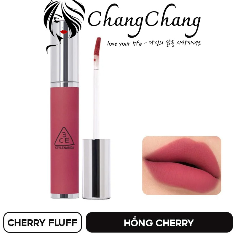 Son Kem Lì 3CE Hazy Lip Clay Mịn Mượt Môi - #CHERRY FLUFF