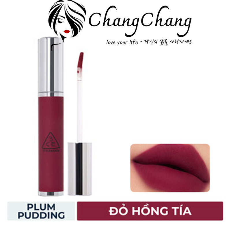 Son Kem Lì 3CE Hazy Lip Clay Mịn Mượt Môi - #PLUM PUDDING 