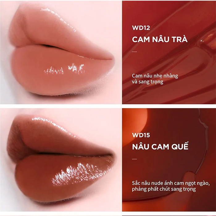 Hình ảnh minh họa của Son Tint Bóng Merzy The Watery Dew Tint #WD12 Benign Nude